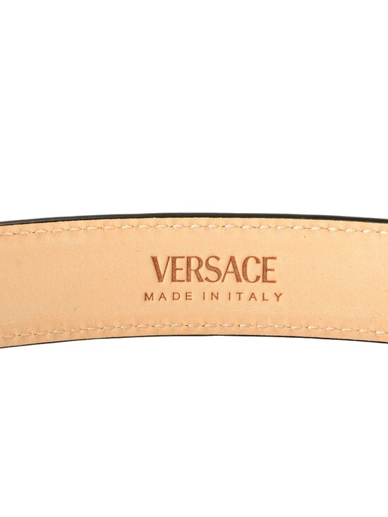 Versace Red 100% Patent Leather Gold Medusa Head Decorated Belt US 30 IT 75